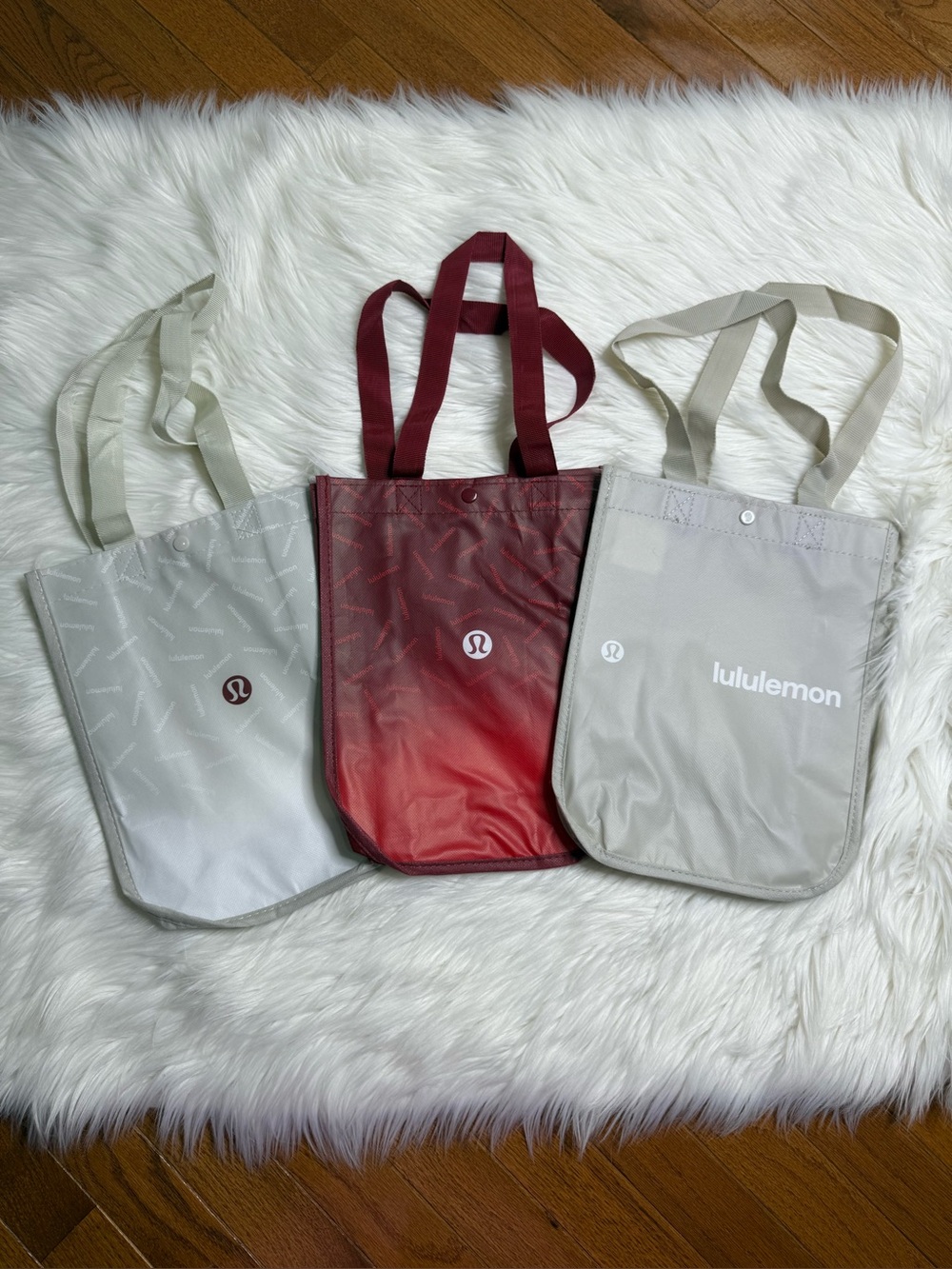 Set of 3 Lululemon Small Reusable Tote Bag Trio